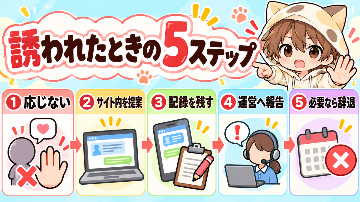 外部連絡へ誘われたときの5ステップ