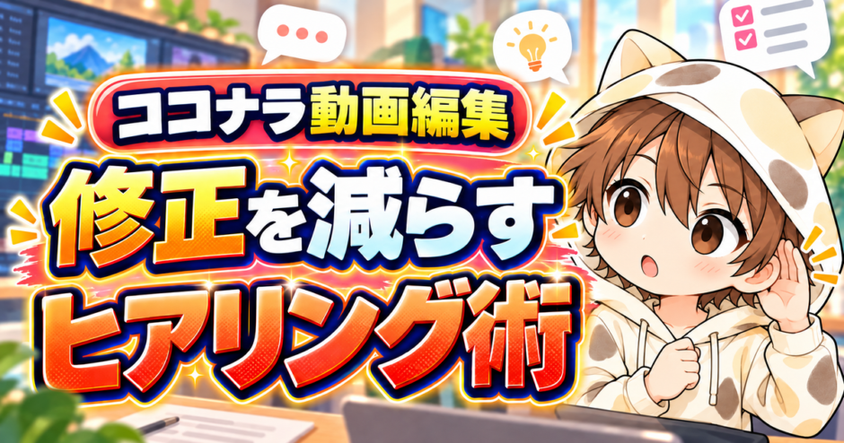 ココナラ動画編集で修正を減らすヒアリング術