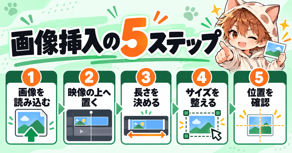 Premiere Proで画像を挿入する5ステップ