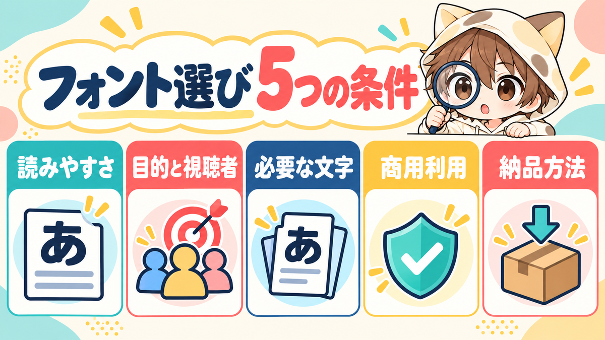 動画編集でフォントを選ぶ5つの条件