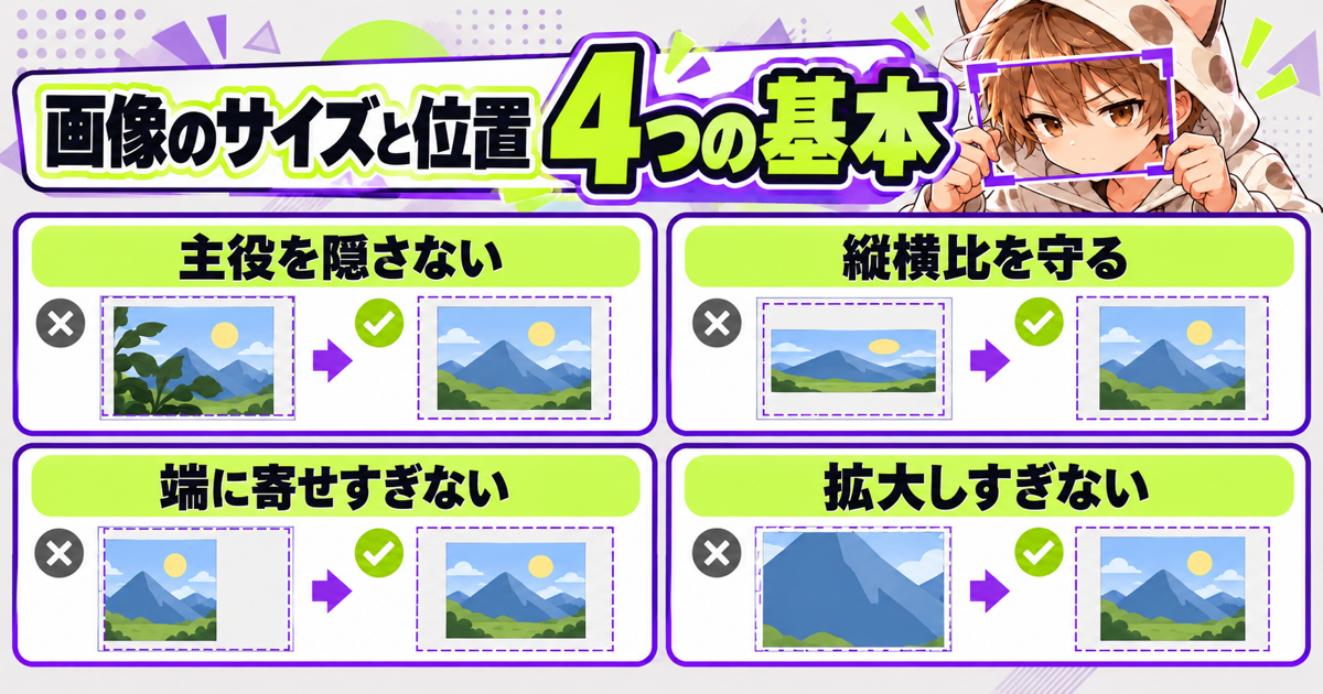 画像のサイズと位置を整える4つの基本
