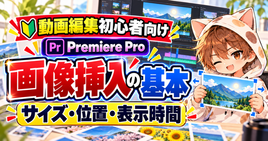 Premiere Proで画像のサイズ・位置・表示時間を整える基本