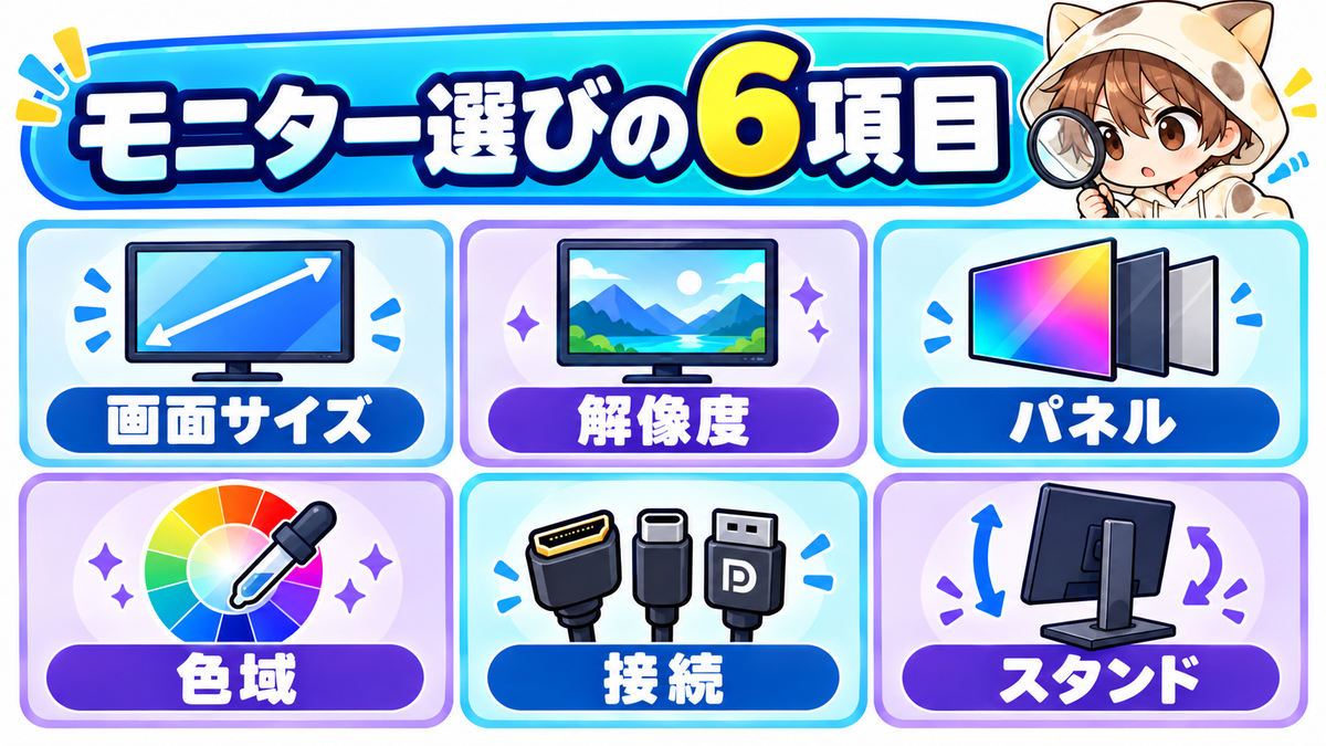 動画編集用モニターを選ぶ6項目