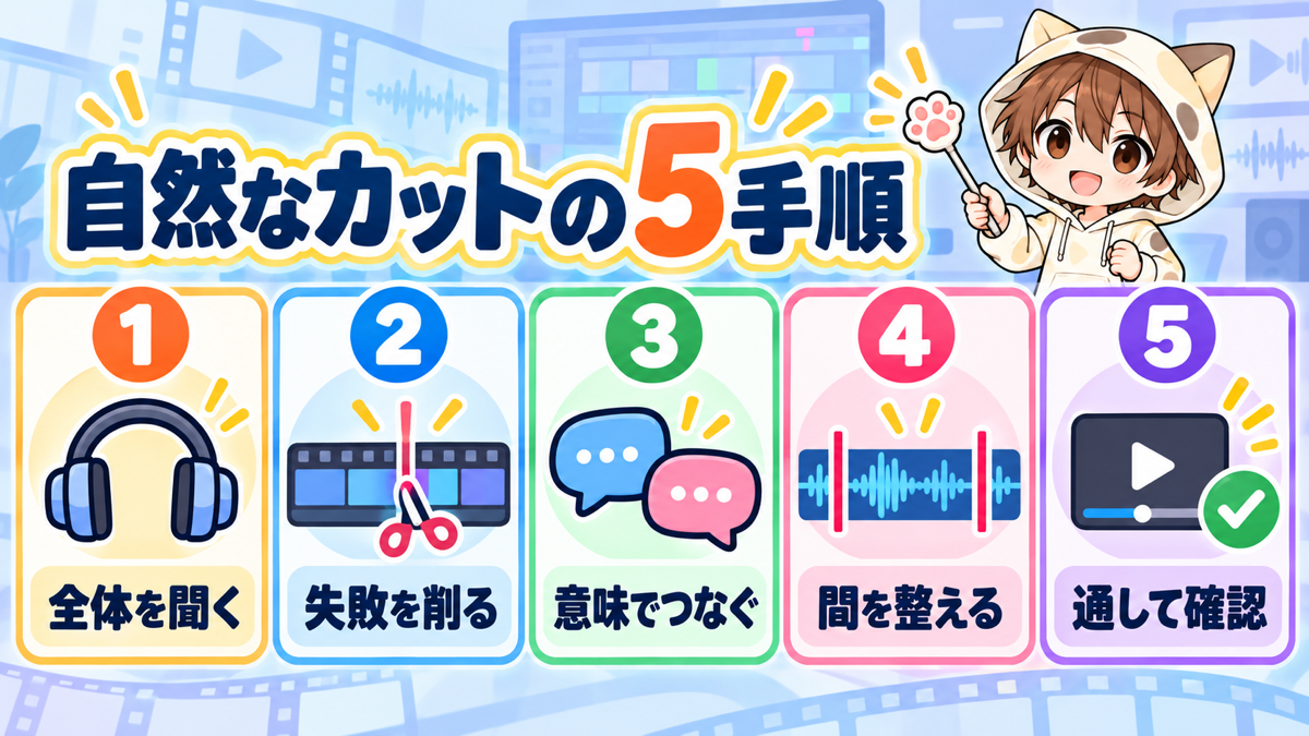 初心者が自然なカットを作る5つの手順