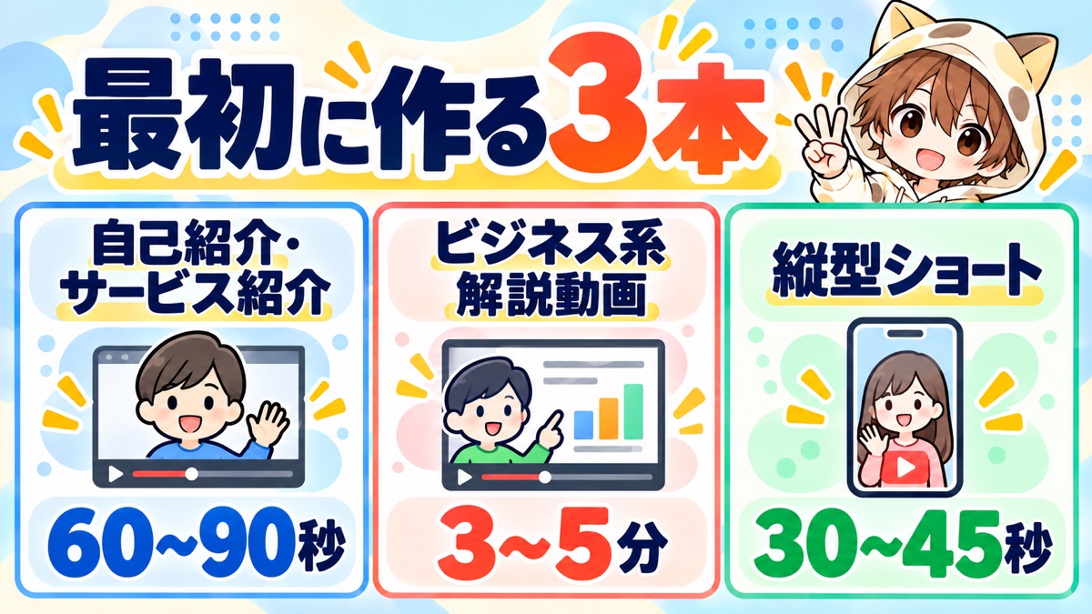 動画編集初心者が最初に作る3本の練習動画
