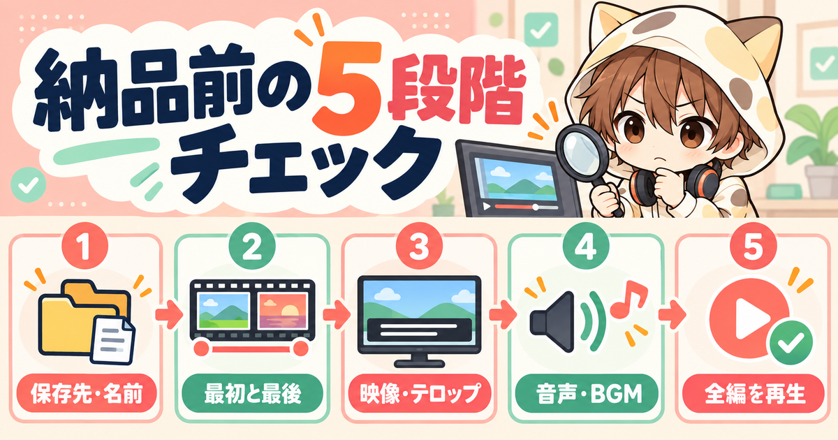 動画を納品する前の5段階チェック