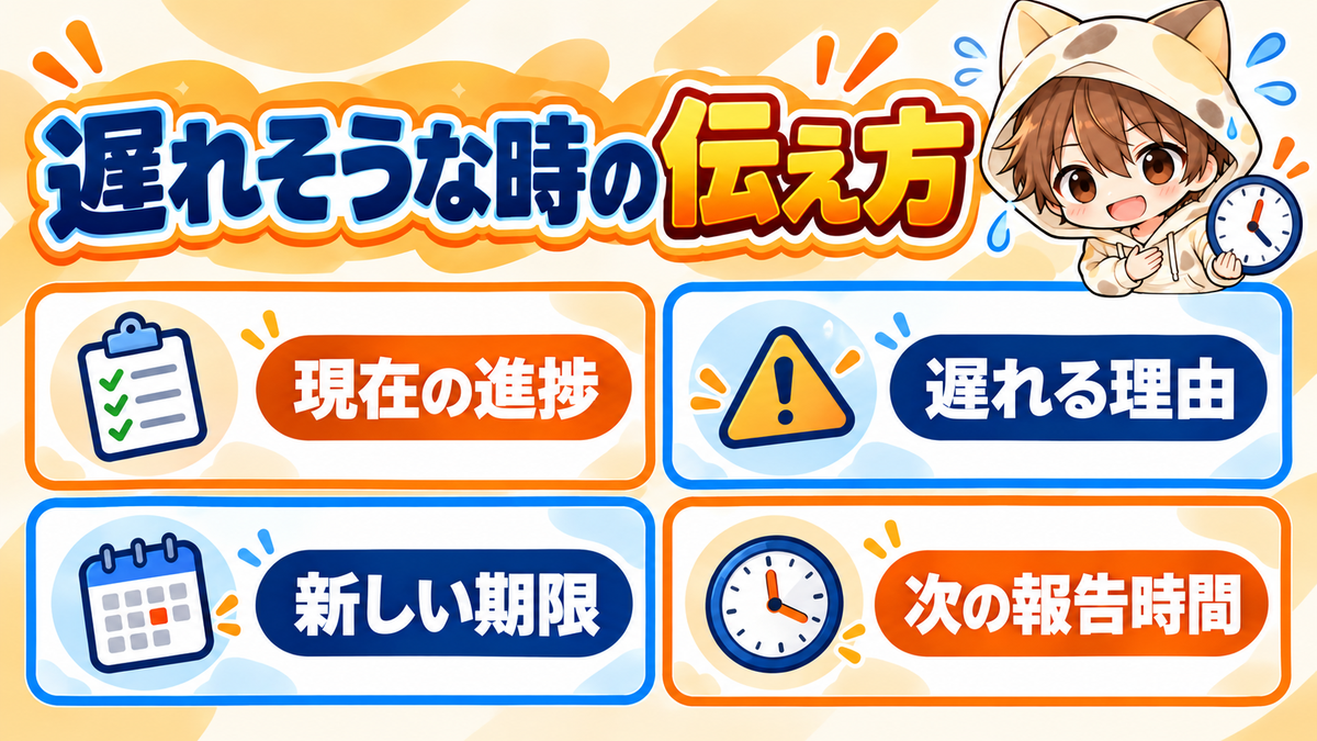 動画編集の初稿が遅れそうなときの伝え方