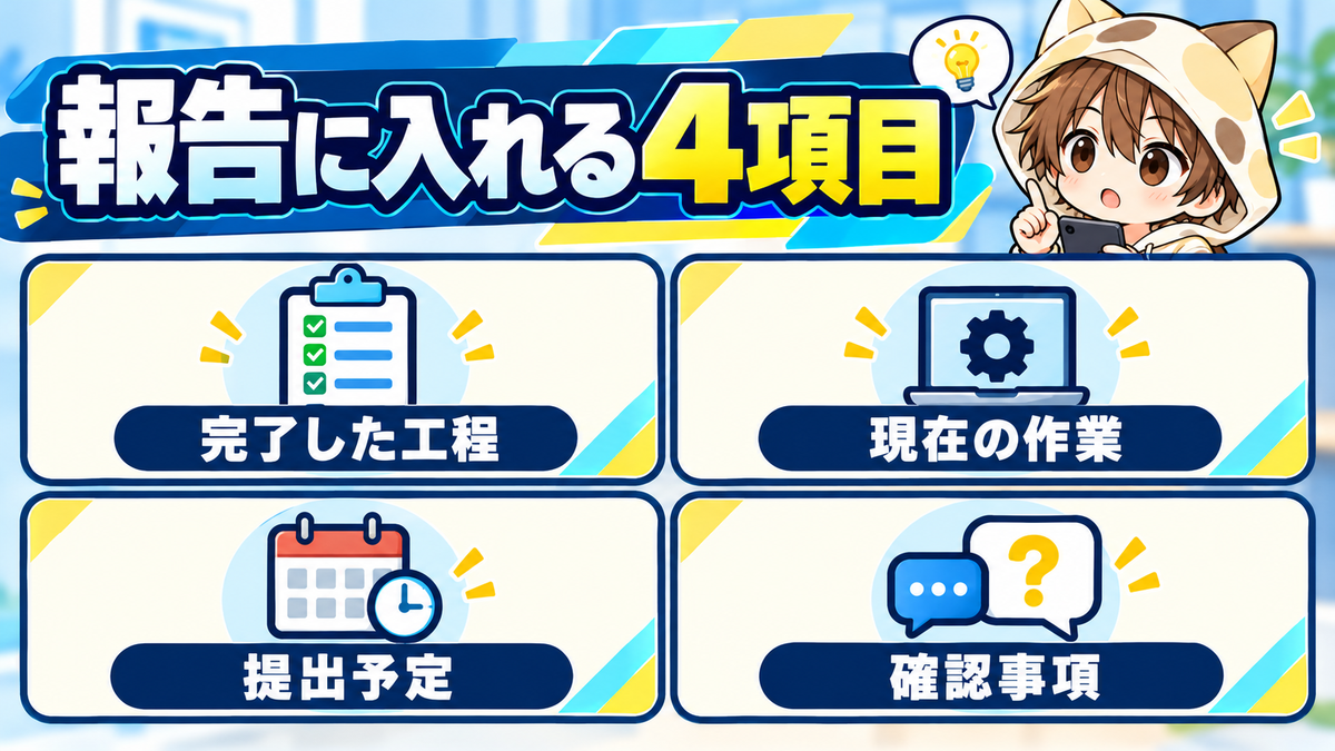 動画編集の進捗報告に入れる4項目