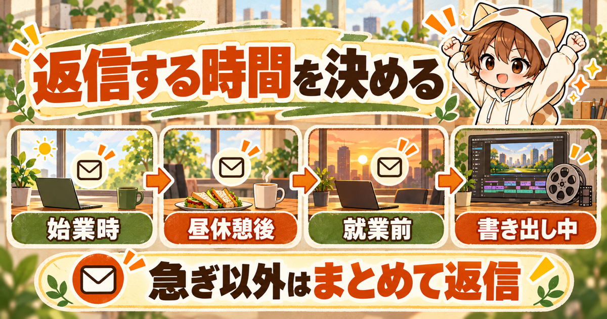 動画編集者が返信する時間を決める
