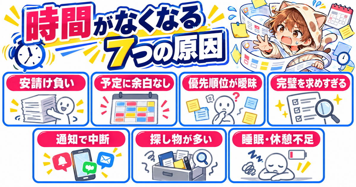 動画編集で時間がなくなる7つの原因