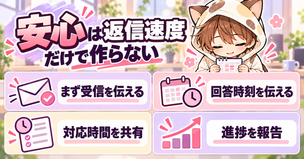 即レスをしなくても安心感を届ける方法