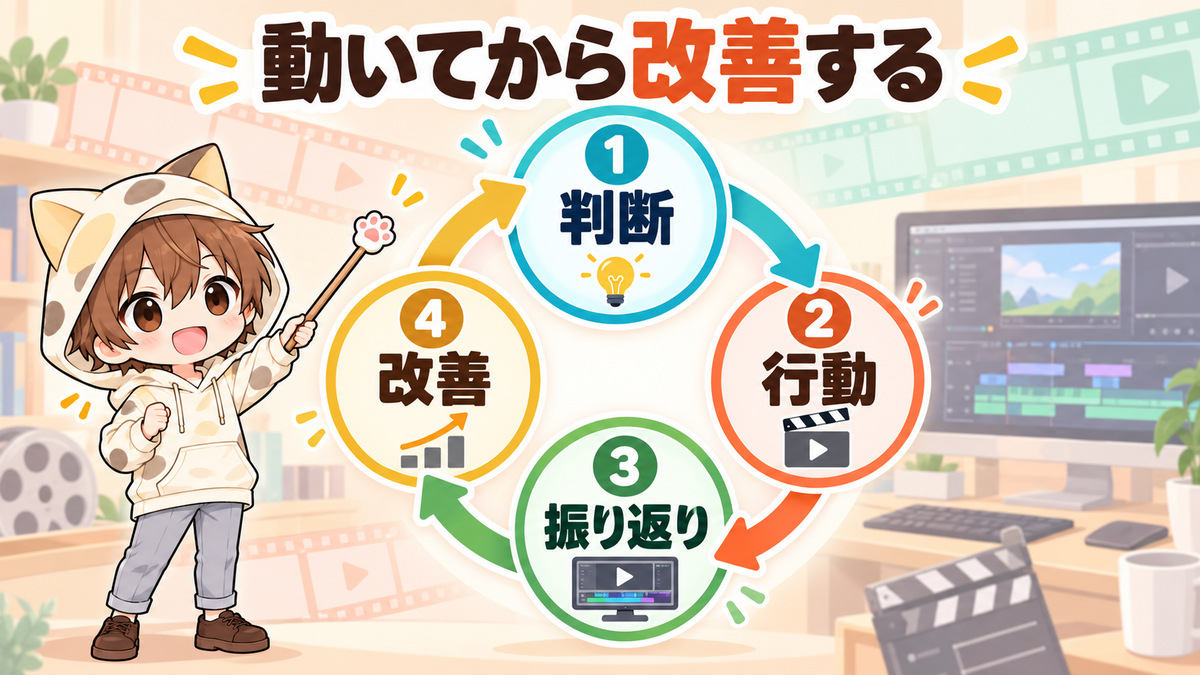 判断して行動し振り返って改善する4つの流れ