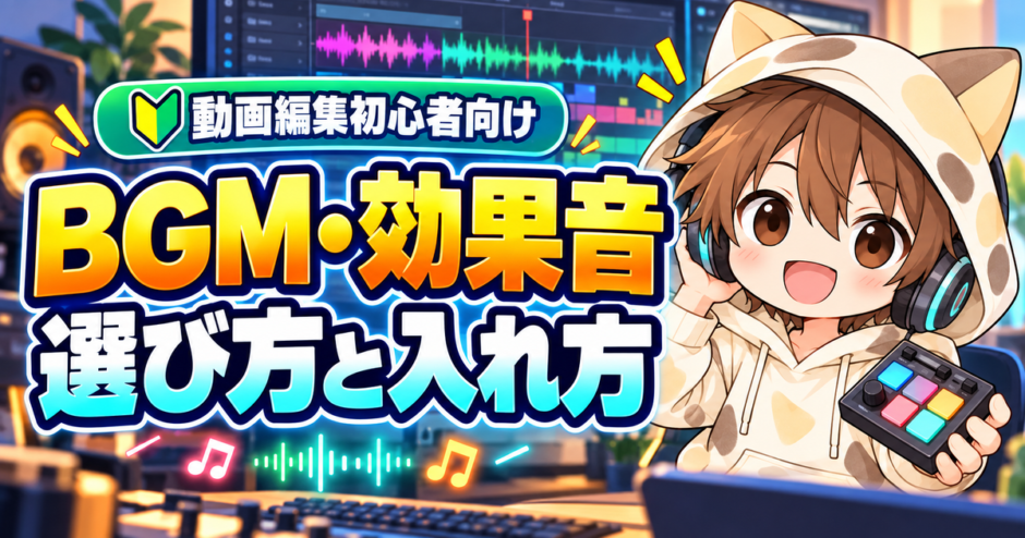 動画編集初心者向けBGM・効果音の選び方と入れ方