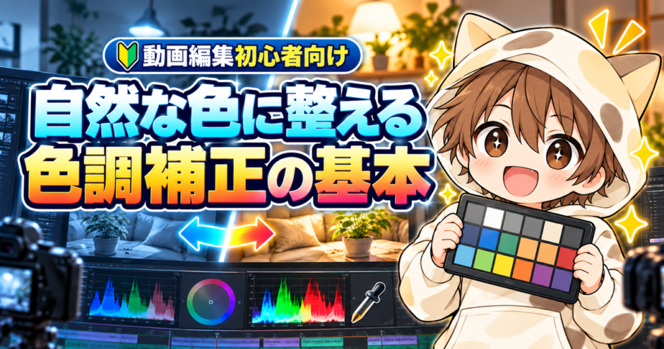動画編集初心者向けに自然な色へ整える色調補正の基本