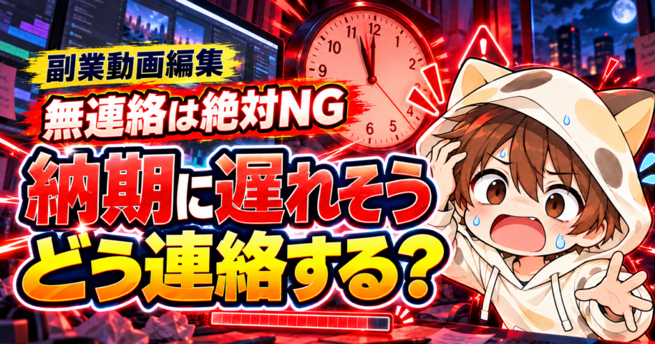 副業動画編集で納期に遅れそうなときの連絡方法