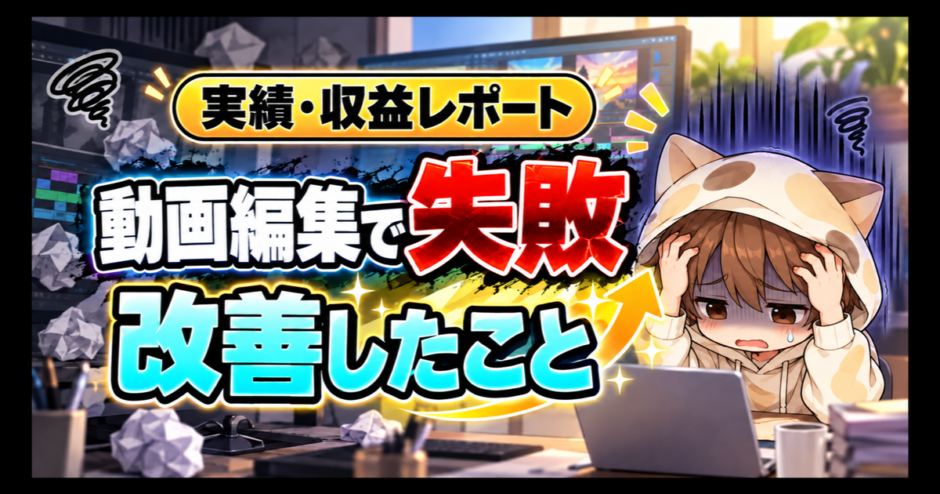 動画編集で失敗した案件と改善したこと