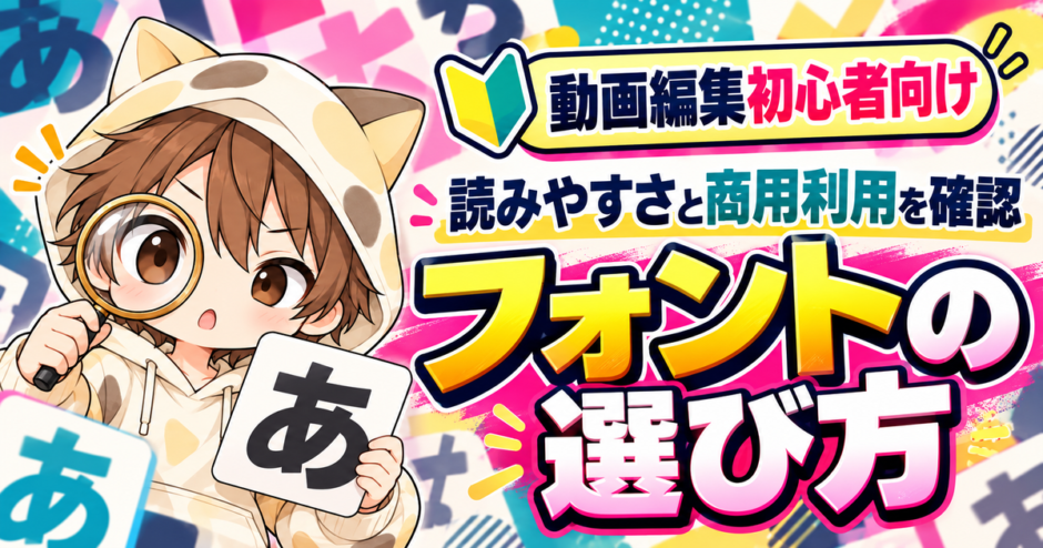 動画編集初心者向けのフォントの選び方