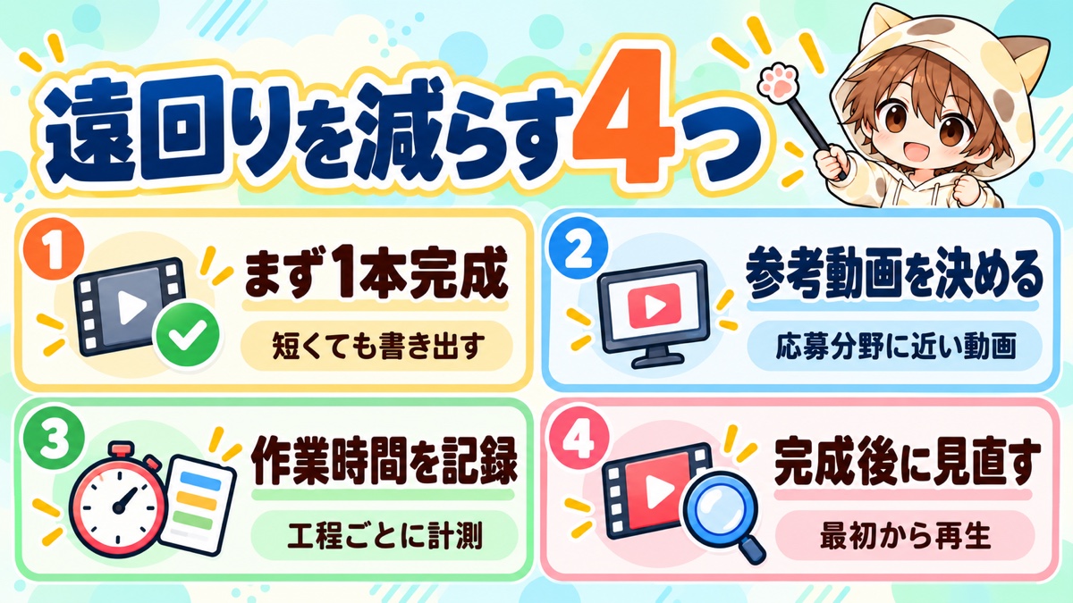 遠回りを減らす4つのポイント