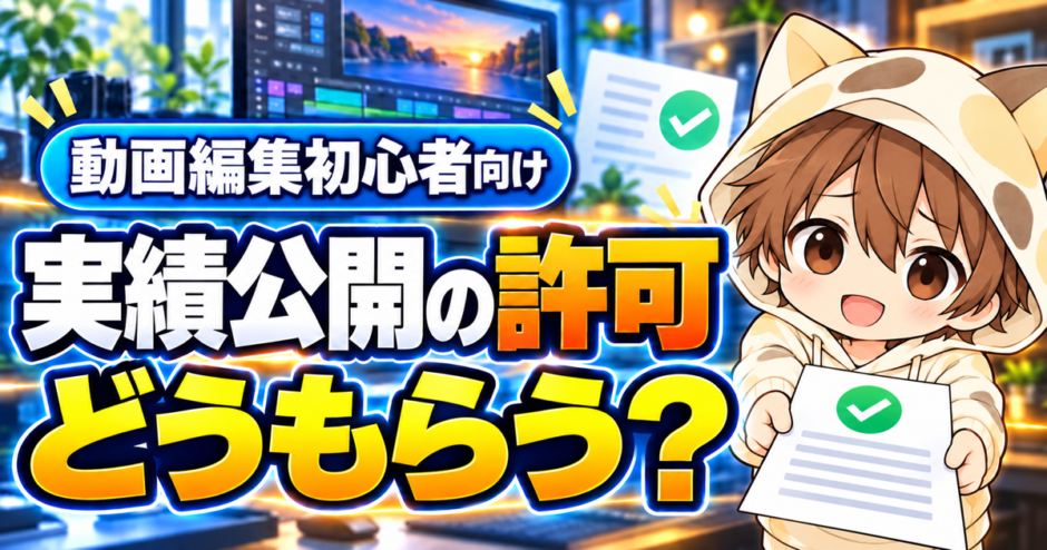 動画編集の実績公開許可を依頼者へお願いする方法
