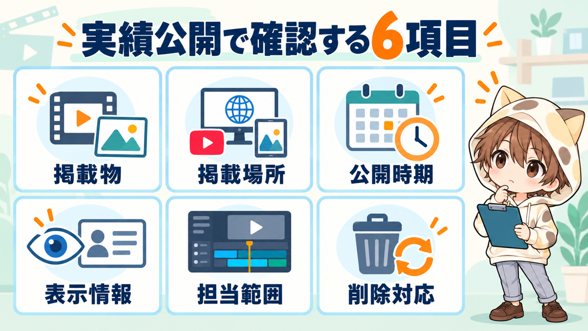 動画編集の実績公開で確認する6項目