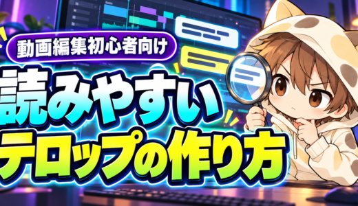 動画編集初心者向けの読みやすいテロップの作り方