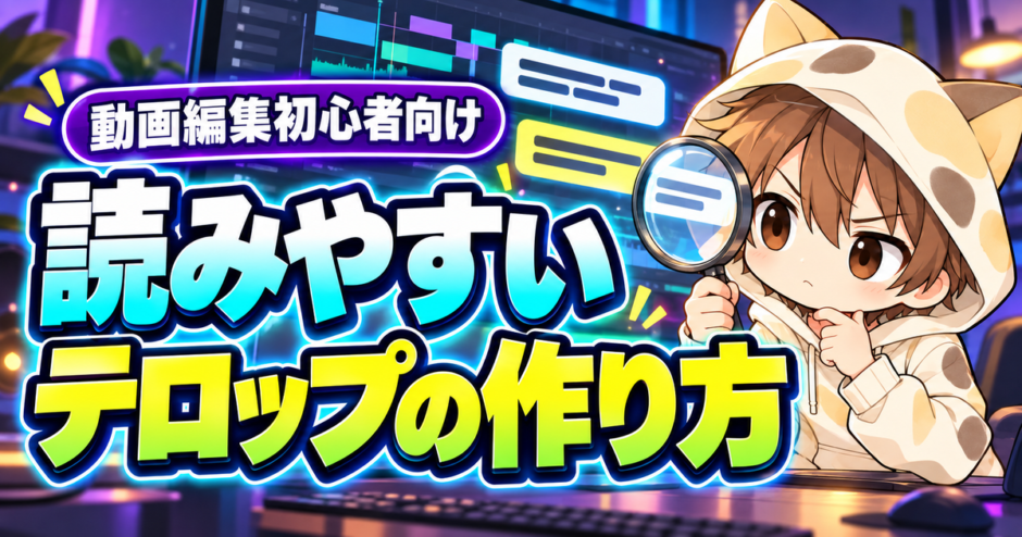 動画編集初心者向けの読みやすいテロップの作り方