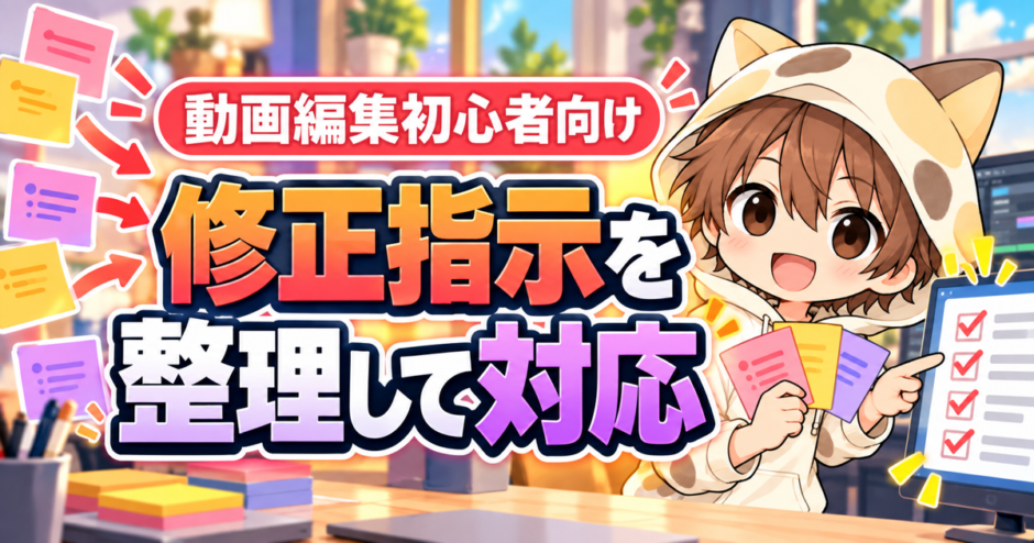 動画編集の修正指示を整理して対応する方法