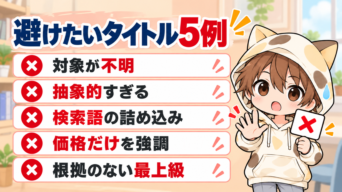動画編集サービスタイトルで避けたい5例