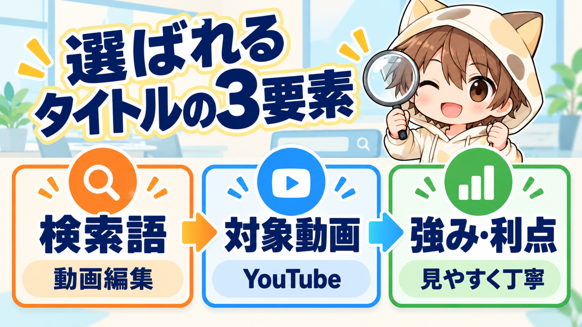 選ばれる動画編集サービスタイトルの3要素