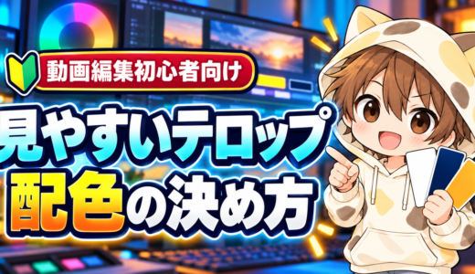 動画編集初心者向けの見やすいテロップ配色の決め方
