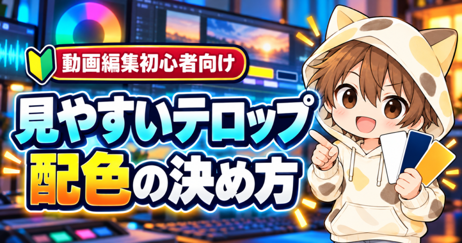 動画編集初心者向けの見やすいテロップ配色の決め方