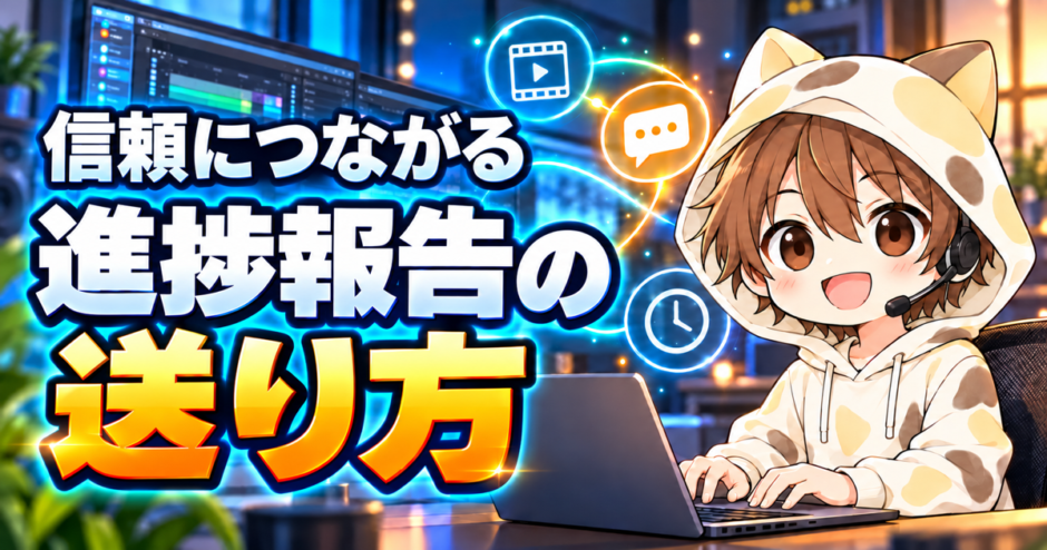 信頼につながる動画編集の進捗報告の送り方