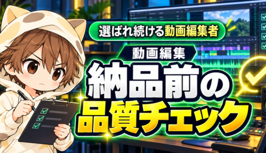 動画編集の納品前に行う品質チェック