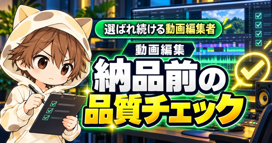 動画編集の納品前に行う品質チェック